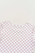 Womens Checkered Short Sleeve Top Woman T Shirts