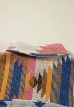 Geometric Button Up Long Sleeve Jacket Woman Outerwear