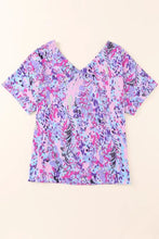 Lilly Pulitzer purple floral off-the-shoulder womens colorful floral neck blouse