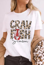 Womens Crawfish Season White Graphic T Shirt White