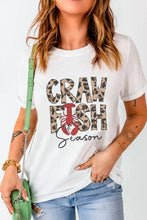 Womens Crawfish Season White Graphic T Shirt