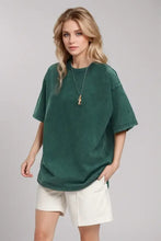 Womens Dark Green Oversized Cotton T Shirt Woman T Shirts