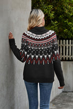 Womens Fair Isle Basic Style Turtleneck Sweater Pullover Long Sleeve