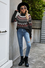 Womens Fair Isle Basic Style Turtleneck Sweater Pullover Long Sleeve