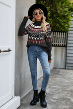 Womens Fair Isle Basic Style Turtleneck Sweater Pullover Long Sleeve Sweater Pullovers