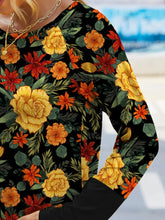 Womens Floral Print Long Sleeve Shirt