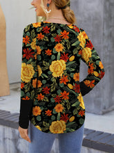 Womens Floral Print Long Sleeve Shirt