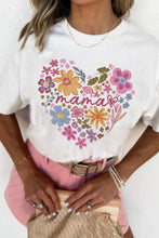 Women's Flower Heart Cotton Blend T-Shirt