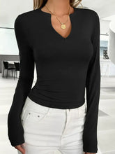Womens Gray Long Sleeve Stretch Top Woman T Shirts