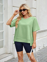Women's Green Top and Black Shorts Set Basic Stretch Rayon Blend Lime
