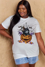 Womens Halloween Graphic T Shirt White Cotton Short Sleeve Length