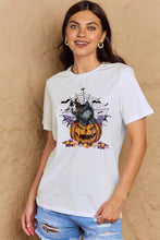 Womens Halloween Graphic T Shirt White Cotton Short Sleeve Length
