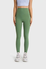 Women’s High-Waisted Gray Athletic Leggings with Comfortable Elastic Waistband Green Woman Leggings