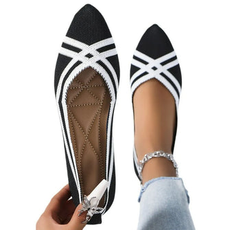 Women's Knit Ballet Flats and Loafers in Multiple Colors Black