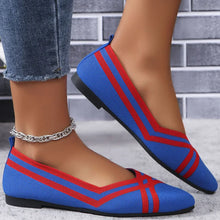 Women's Knit Ballet Flats and Loafers in Multiple Colors Royal Blue