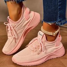 Women's Knit Fashion Sneakers in Beige Pink and Peach