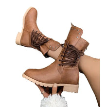 Women's Lace-Up Ankle Boots in Brown and Black Set of Four Pairs Woman Boots