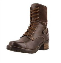 Women's Leather Lace Up Boots in Brown Black and Burgundy