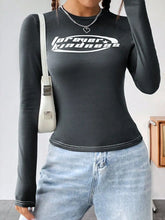 Womens Long Sleeve Graphic and Solid T Shirts Pack