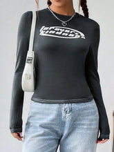 Womens Long Sleeve Graphic and Solid T Shirts Pack