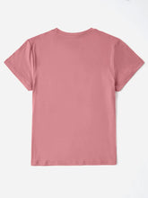 Womens Mauve and Pink Polyester T Shirts Faith Cross Design