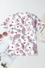 Womens Paisley Patterned Tie Back T Shirt