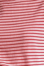 Women's Pink and Maroon Striped Cotton T-Shirt Woman T Shirts