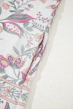 Women’s pink and purple floral lace cotton summer dress with necklace