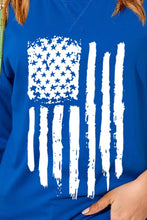 Women's Royal Blue American Flag T-Shirt Short Sleeve