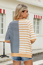 Women's Striped Color-Block T-Shirt Woman T Shirts