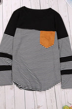 Women's Striped Long Sleeve Pocket Shirt