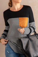 Women's Striped Long Sleeve Pocket Shirt