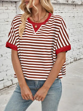 Womens Striped Short Sleeve Basic T Shirt Woman T Shirts