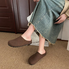 Women's Suede Clogs and Mules in Gray Burgundy and Leopard Print Chocolate