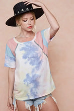 Women's Tie-Dye Printed Color Block T-Shirt Woman T Shirts
