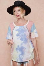 Women's Tie-Dye Printed Color Block T-Shirt Woman T Shirts