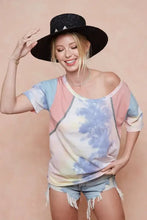 Women's Tie-Dye Printed Color Block T-Shirt Woman T Shirts