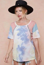 Women's Tie-Dye Printed Color Block T-Shirt Woman T Shirts