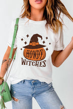 Women's White Halloween Graphic T-Shirt White
