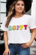 Womens White Hoppy Easter Graphic T Shirt White Woman T Shirts