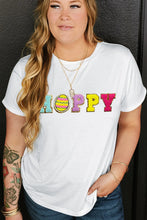 Womens White Hoppy Easter Graphic T Shirt