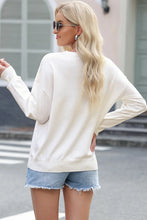 Womens White Long Sleeve Bride Sweatshirt with Pink Lettering