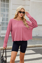 Womens White Long Sleeve Top and Black Shorts Set Blush Pink
