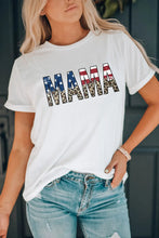 Womens White Mama Graphic T Shirt White
