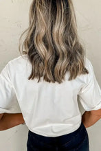 Womens White Nashville Graphic Sequin T Shirt Woman T Shirts