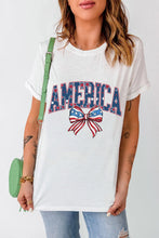 Women's White Patriotic Design T-Shirt White