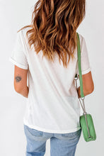 Women's White Patriotic Design T-Shirt