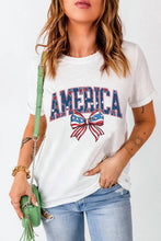 Women's White Patriotic Design T-Shirt