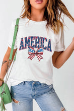 Women's White Patriotic Design T-Shirt