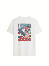 Women's White Patriotic Graphic Short Sleeve T-Shirt